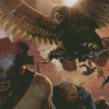 Eagle Attacking Orcs Fantasy Fight Diamond Paintings