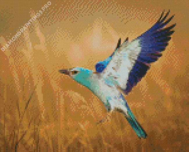 European Roller Bird Diamond Painting