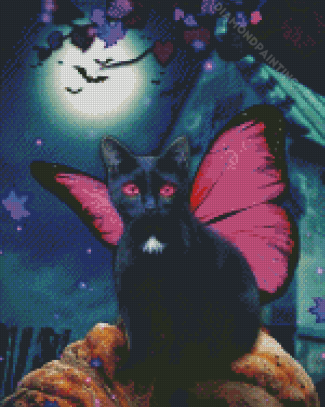 Fantasy Cat Butterfly Diamond Paintings