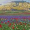 Flower Fields Italy Landscape Diamond Painting