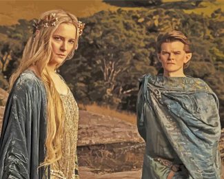 Galadriel And Elrond Rings Of Power Diamond Painting
