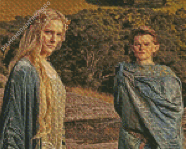 Galadriel And Elrond Rings Of Power Diamond Painting