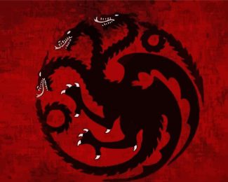 House Targaryen The Black Dragon Diamond Painting