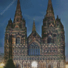 Lichfield Cathedral At Night Diamond Painting