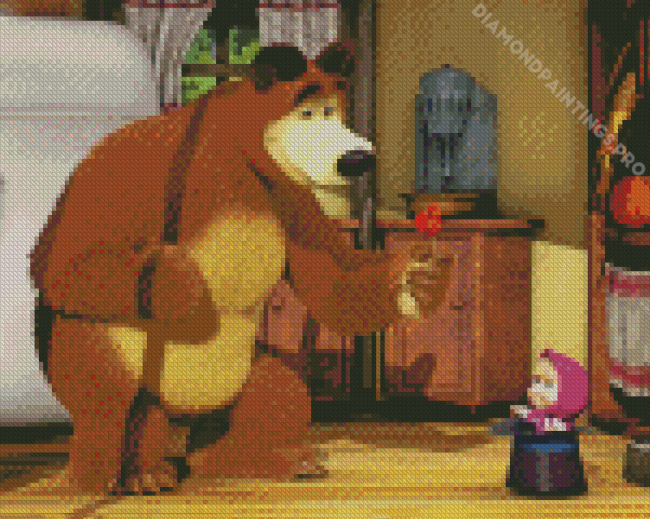 Masha And The Bear Diamond Paintings