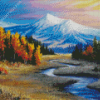 Mountains River Landscape Art Diamond Paintings