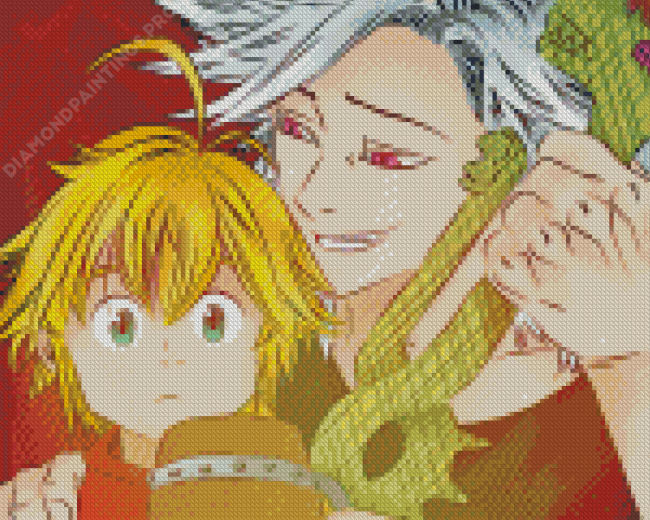 Nanatsu No Taizai Ban And Meliodas Characters Diamond Painting