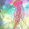 Pink Galaxy Jellyfish Diamond Paintings