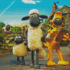 Shaun The Sheep Cartoon Diamond Painting