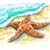 Starfish On Beach Art Diamond Painting