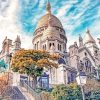 The Basilica Of The Sacred Heart Of Paris In Montmartre Hill Diamond Paintings