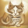The Cat And Coffee Diamond Paintings