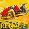 Vintage Renault Car Poster Diamond Paintings