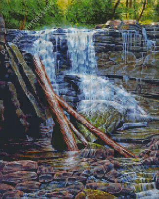 Waterfall River Nature Diamond Paintings