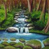 Waterfall River Nature Art Diamond Paintings