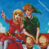 Zelda And Link Hero Diamond Paintings
