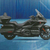 Black Honda Gold Wing Motorcycle Diamond Painting