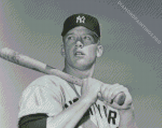 Black And White Mickey Mantle Diamond Painting