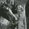 Black And White Princess With Horse Diamond Painting