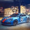 Blue Gulf Porsche Diamond Painting