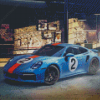 Blue Gulf Porsche Diamond Painting