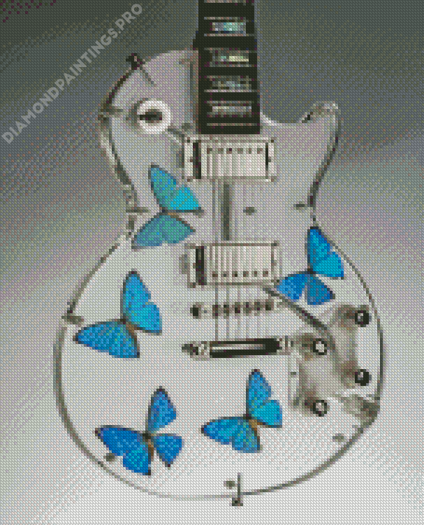 Butterfly Guitar Diamond Painting