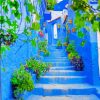 Chefchaouen Blue Streets Diamond Painting