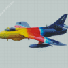 Colorful Hawker Hunter Aircraft Diamond Painting