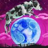 Cow Jumping Over The Moon At Night Diamond Painting
