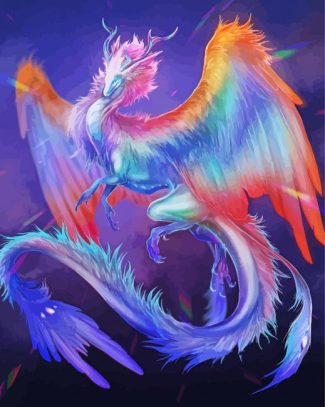 Cute Rainbow Dragon Diamond Painting