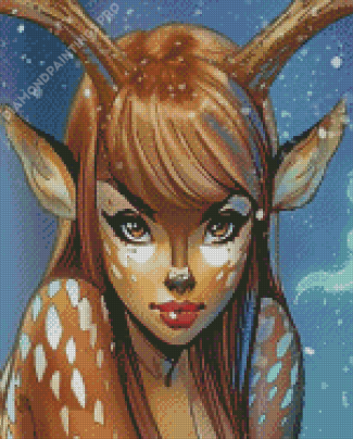 Deer Lady Diamond Painting