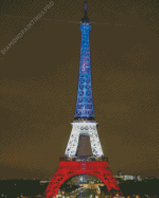 Eiffel Tower Light France Diamond Paintings