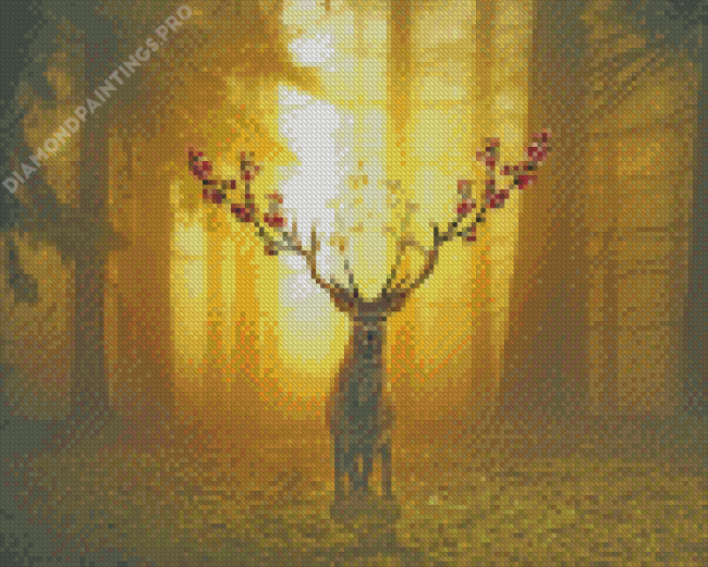 Fantasy Forest Deer Diamond Paintings