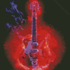 Flaming Guitar Music Instrument Diamond Painting