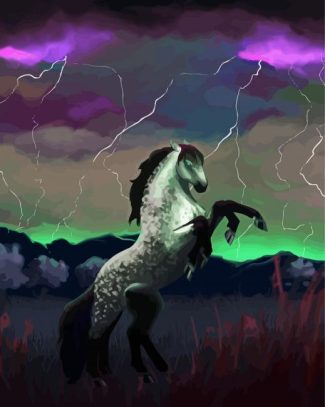 Lightning Sleipnir Horse Art Diamond Painting