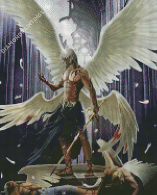 Male Angel With Sword Diamond Painting