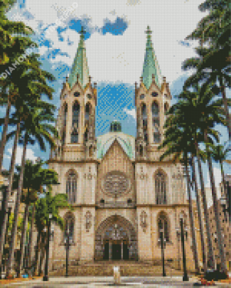 Motropolitan Cathedral Of Sao Paulo Diamond Paintings