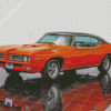 Orange 1968 GTO Car Diamond Painting