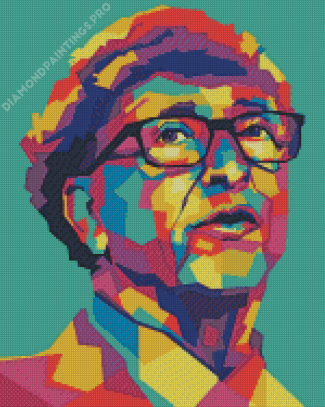 Pop Art Bill Gates Diamond Painting