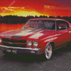 Red Chevy Chevelle Ss Diamond Paintings