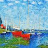 Red Boats Claude Monet Diamond Painting