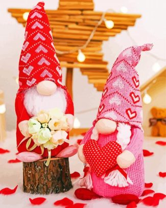 Romantic Gnomes Valentine Diamond Painting