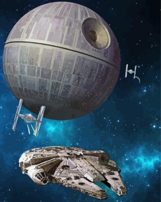 Space Star Wars Ship Diamond Painting