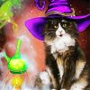 Aesthetic Wizard Cat Diamond Painting