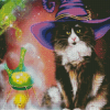 Aesthetic Wizard Cat Diamond Painting