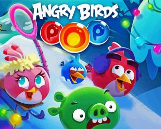 Angry Pop Birds Diamond Painting