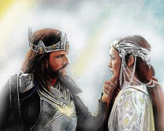 Arwen And Aragorn Art Diamond Painting