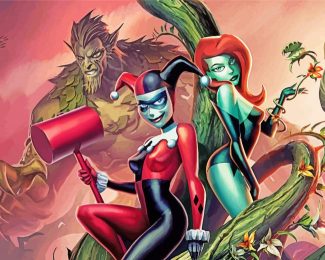 DC Comics Harley Quinn And Poison Ivy Diamond Painting