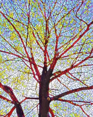Mosaic Tree Art Diamond Painting