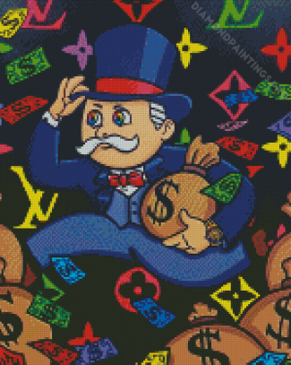 Mr Monopoly Diamond Painting